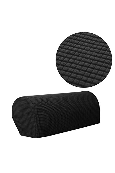 Choice1 Black 2PCS/SET Sofa Armrest Covers Fleece Premium Armrest Covers Stre...