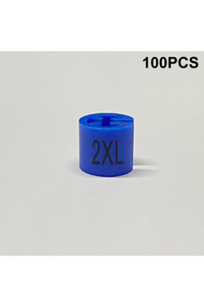 Choice7 XXL 100Pcs Colorful Coat Hanger Sizer Tags Plastic Garment Size Marke...
