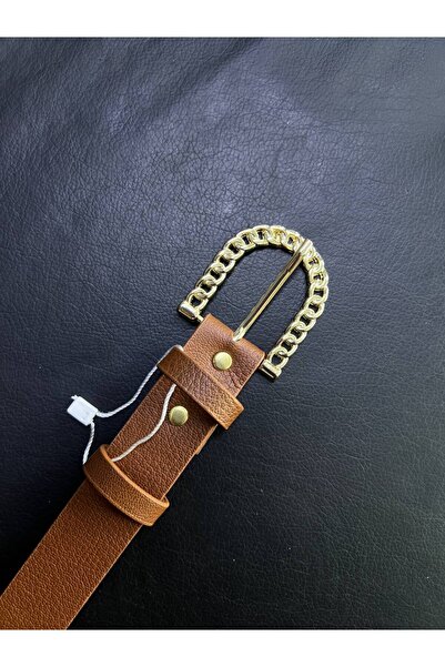 Zoula Women's Belt Gold Chain Patterned Buckle Faux Leather Belt Waist Belt C...