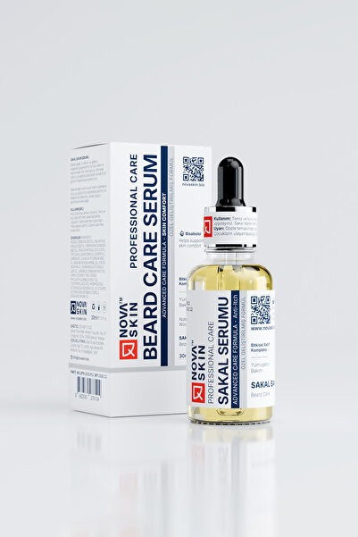 Novaskin Sakal Bakım Serumu - Argan & Biberiye Yağı & Bisabolol 30 ml