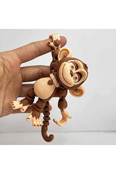 Choice yellow A Funny Monkey Statue, Multi-color 3D Printed Animal Set Orname...