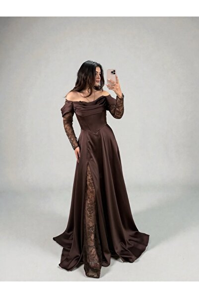 zoezoe Deniz Royal Dantel Detaylı Abiye / Dügün-Nikah /Özel Günler