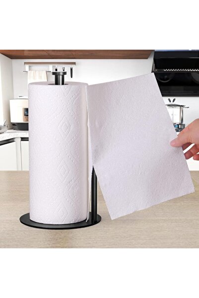 Choice Black Paper Towel Holder Countertop Kitchen Paper Towel Holder Stand S...