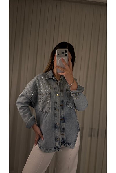 Miralya Studio Taşlı denim ceket