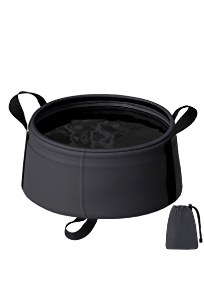 Choice4 Black 2Pcs Portable Collapsible Sink 8.5L - Foldable Travel Basin For...