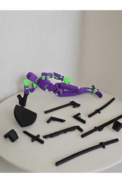 Maketo3D Dummy 13cm Eklemli Aksiyon Robot