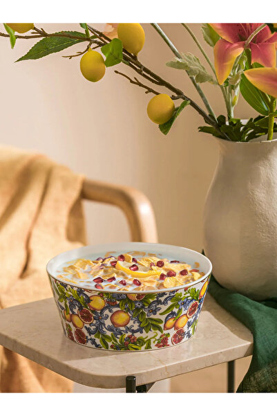 LC Waikiki Lcw Home Mixed Printed Porcelain Salad Bowl 17 cm