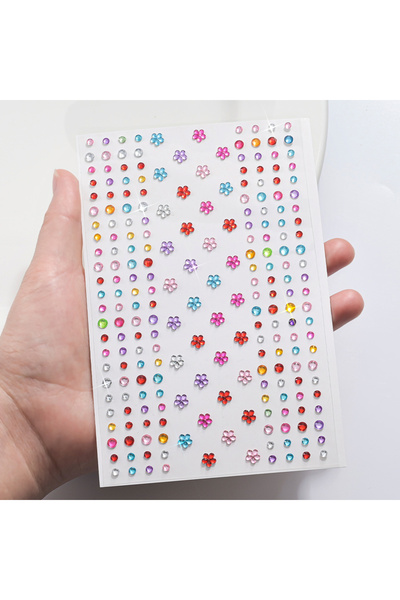 Choice NK-LT-124 1pc 3D Colorful Star/Flower Face Diamond Sticker Bling Rhine...