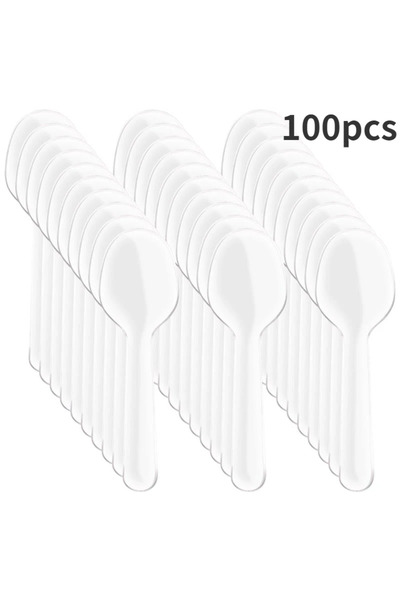 Choice1 100 قطعة 100/500 قطعة ملعقة آيس كريم صغيرة خشبية للاستخدام مرة واحدة،...