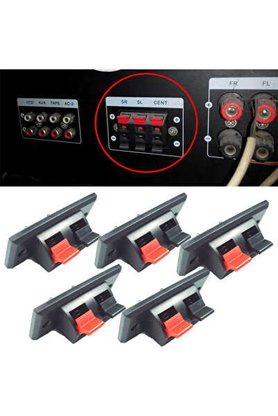 Choice 5pcs 2 Positions Connector Terminal Push in Jack Spring Load Audio Spe...