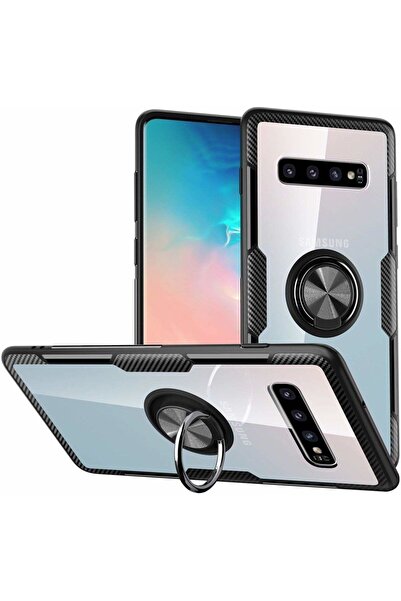 OEM Carbon Clear Ring TPU Samsung Galaxy S10e Μαύρο
