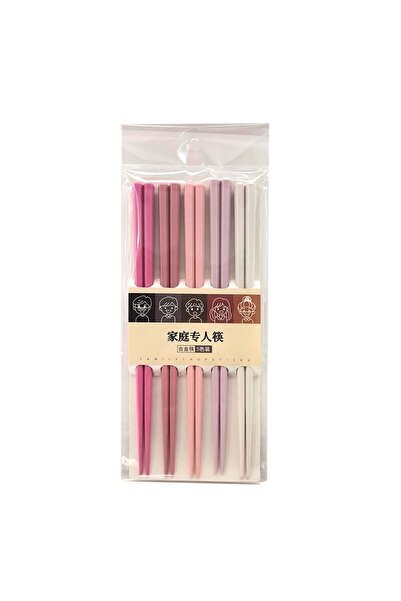 Choice1 01 5Pairs Macaron Color Chopsticks Japanese-style Anti-slip High Temp...