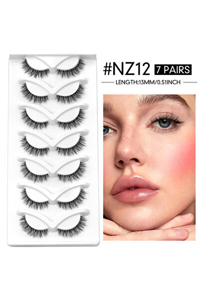 Choice13 7 أزواج - رموش قطط طبيعية NZ12 GROINNEYA ثلاثية الأبعاد من الفرو الص...