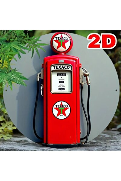 Choice Round 20X20CM TYA4142 Charming Texaco Vintage Gas Pump Wall Art – Retr...