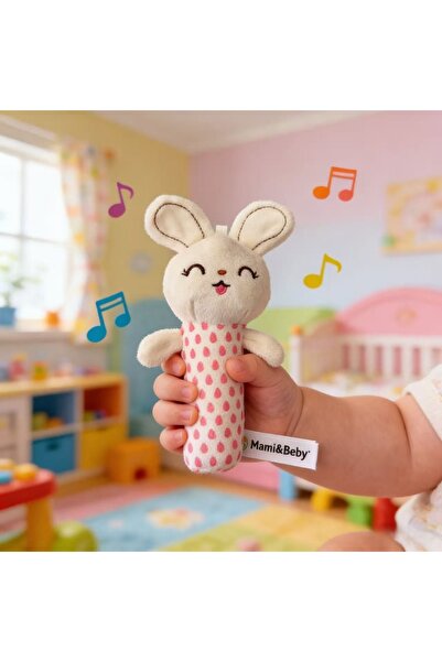 Choice4 Rabbit Baby Rattle Toy 0-12 Months, Multicolor Sensory Toy, Animal-Sh...
