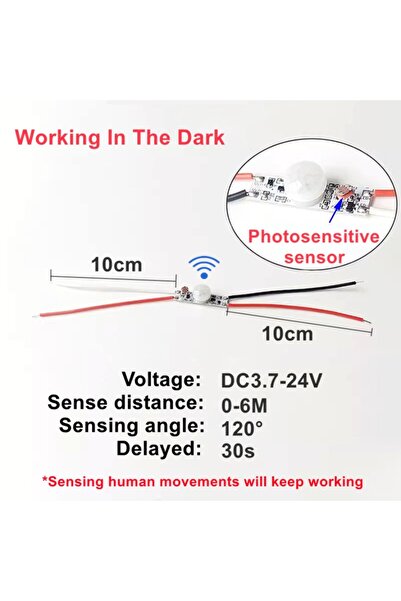 Choice1 A With light operate 6M PIR Motion Sensor Light-operated Switch 5V 12...