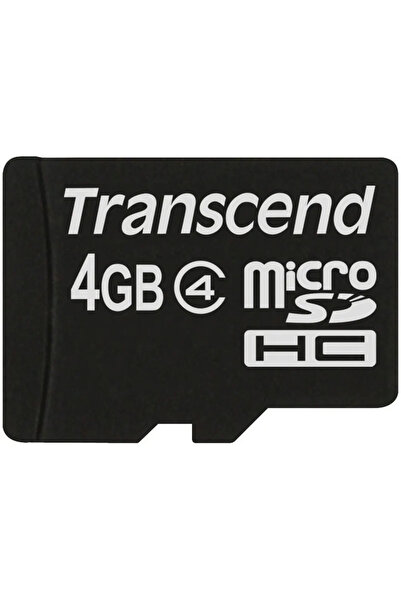 Transcend MicroSD Card SDHC 4GB+Adapter 4 GB microSDHC, 4 GB, MicroSDHC, Clas...