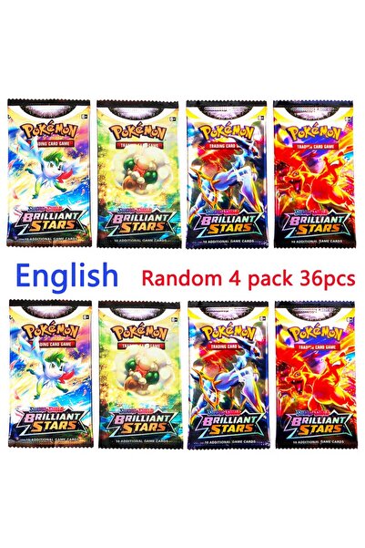 Choice1 36 قطعة من بطاقات بوكيمون الإنجليزية، 4 حزم من سلسلة Team up Sun Moon...