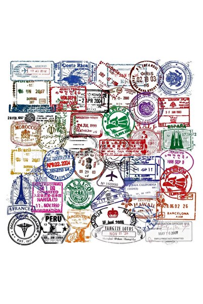 Choice 50pcs 50PCS New Transparent Postmark Stickers Vintage Stamp Seals Wate...