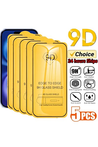 Choice واقي شاشة زجاجي مقوى لآيفون SE، 5 قطع، زجاج مقوى 9D لآيفون 17 و16 و14 ...
