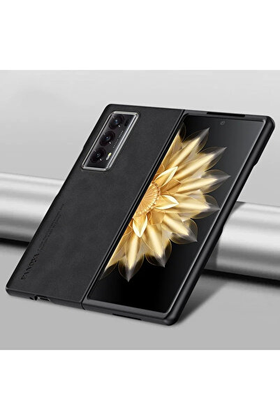 Choice8 black Honor Magic V2 Luxury Leather Matte Flip Folding Phone Case for...