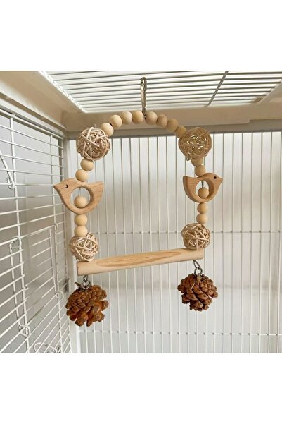 Choice1 Style A Funny Wooden Parrot Climbing Ladder Bite Resistant Hang Parro...