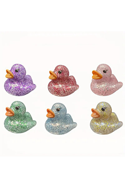 Choice Mixed color 20pcs Glitter Ducks Colorful Glitter Mini Ducks Bath Toys ...