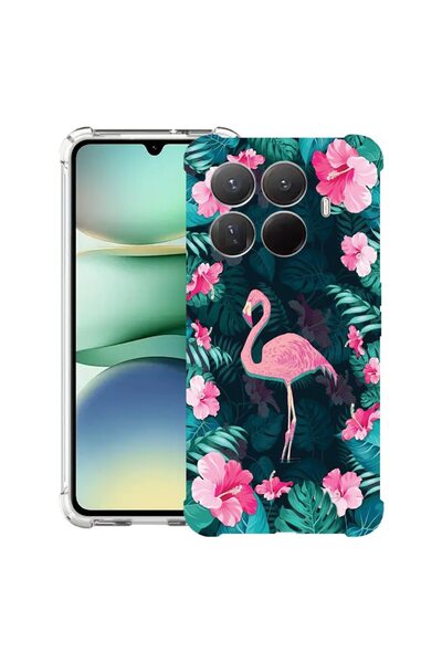 bestcase Αντικραδασμική Θήκη Συμβατή με Xiaomi 15T Pro, με Σχέδιο Φλαμίνγκο, ...