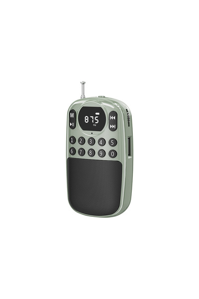 Choice1 Light green Mini Pocket FM Radio Portable Digital Receiver HD Display...