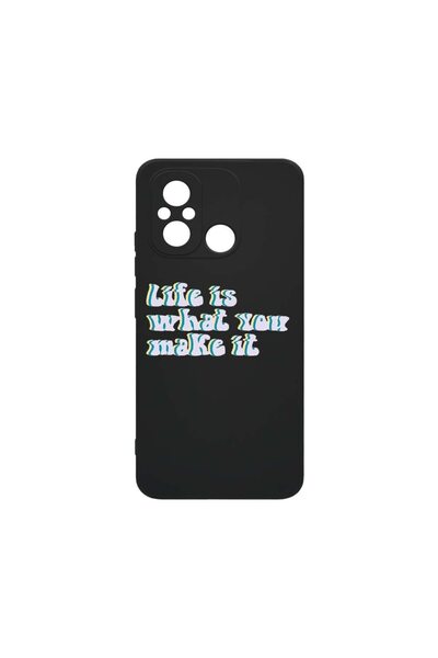 bestcase Λεπτή Θήκη Σιλικόνης 0.8MM, Συμβατή με Xiaomi Redmi 12C, Η ζωή είναι...