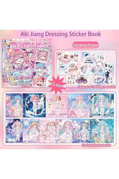 Choice1 Dreamy Prayer A Set of 15 Ancient-Style Dress-Up Sticker Books, No-Cu...