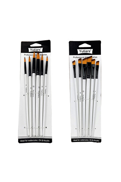 Choice R-X 12 Pcs/set DIY Oil Acrylic Painting Art Paint Brushes Supplies Nyl...