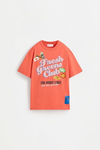 LEFTIES Arkası büyük boy baskılı t-shirt