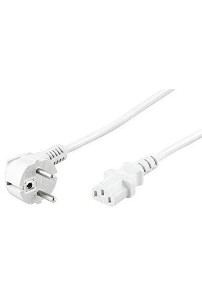 MicroConnect Cablu de alimentare 3m Alb, Conector IEC320 în unghi, Schuko, 16...