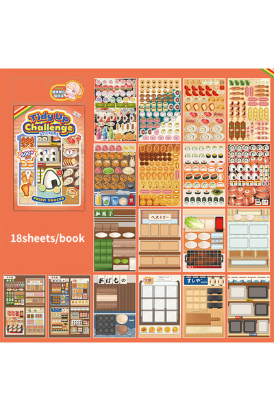 choice2 S30928-2 Mr.Paper 18Pcs Tidy Up Challenge Sticker Book Stress Relief ...