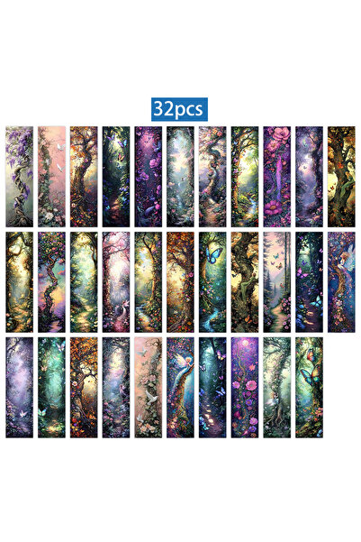 Choice Mixed Color 32pcs. Magic Forest Bookmarks, for reading assistance, sui...