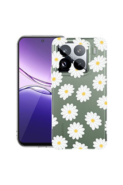 bestcase ¬Æ Husa Clear Slim Silicon Compatibila cu Xiaomi 15, Happy Flowers D...