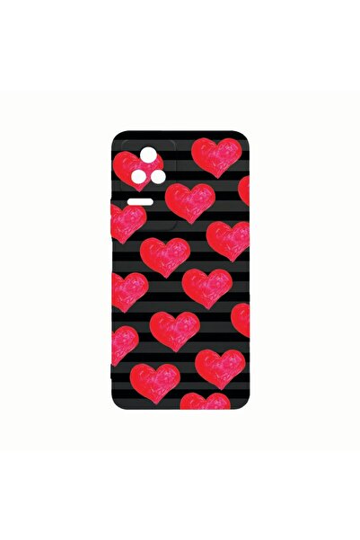 bestcase Θήκη σιλικόνης, Συμβατή με Xiaomi Poco M5s, με σχέδιο καρδιές, Ανθεκ...
