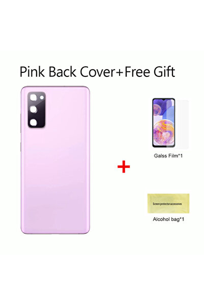 Choice4 غطاء خلفي وردي لهاتف S20FE S20 FE G780F، غطاء بطارية خلفي، غطاء باب خ...