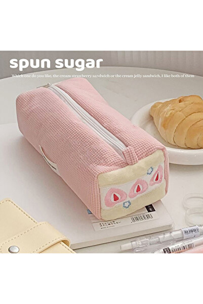 Choice1 A2 New Embroidered Strawberry Pencil Case Portable Stationery Pen Box...