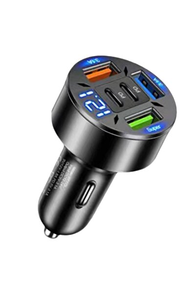 Choice black Car Charger 250W 5 Ports Fast Charging PD QC3.0 USB C Car Phone ...