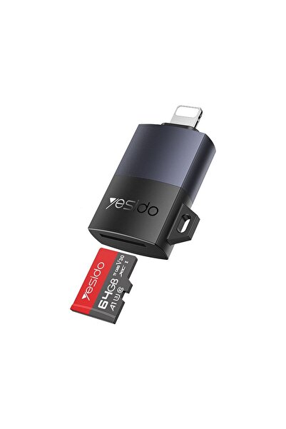 Yesido GS38 Card Reader TF με θύρα Lightning Μαύρο