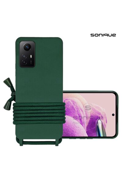 Sonique Θήκη Σιλικόνης με Κορδόνι CarryHang Xiaomi Redmi Note 12s Πράσινο Σκούρο