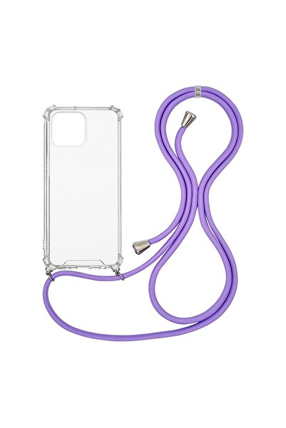 Sonique Θήκη Σιλικόνης με Κορδόνι Armor Clear Apple iPhone 13 Pro Max Λιλά
