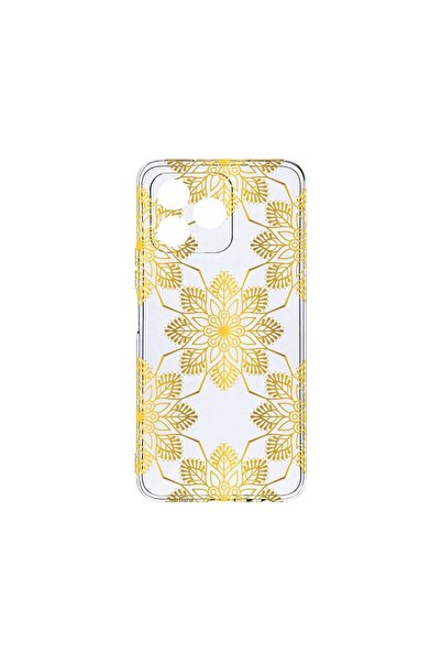 bestcase ¬Æ Husa Clear Silicon 2MM, Compatibila Cu Xiaomi Redmi 13, Gold, Ant...