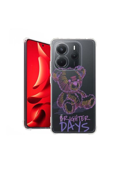 bestcase Husă pentru Xiaomi Redmi Note 14 4G, Antișoc 1.5MM, Ursuleț de pluș ...