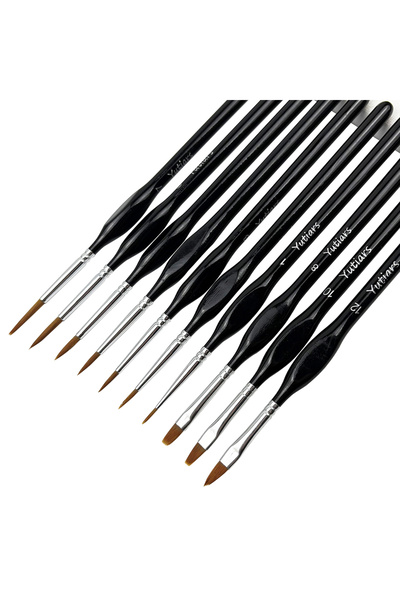 Choice 10 pcs Miniature Paint Brushes Drybrush-13pcs Micro Detail Paint Brush...