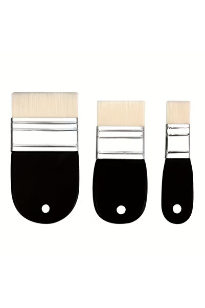 Choice 3pcs 3pcs flat brush set, suitable for acrylic, oil painting, paint, v...