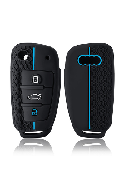 Choice Blue Line New Silicone Key Case Cover Shell for Audi A4 B7 A6 C6 4f 8v...