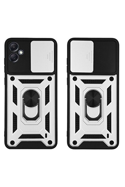 Sonique Θήκη Ring Armor CamPro για Samsung Galaxy A05 4G Ασημί